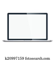 Vector Laptop isolated on white background Vector Laptop isolated on white background