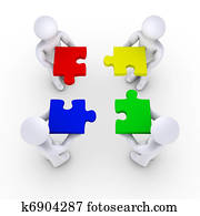 ארבעה אנשים, להחזיק, בלבל חתיכות