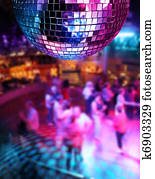 לרקוד, מתחת, דיסקוטק, שקף כדור