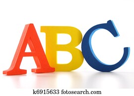 ABC letters on white ABC letters on white