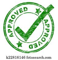 Approved Stamp Indicates All Right And O.K. Approved Stamp Indicates All Right And O.K.