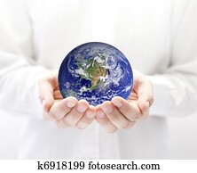 Earth in hands Earth in hands