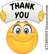 emoticon with thank you sign emoticon with thank you sign