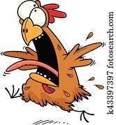 loucos, caricatura, galinha