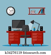 Modern business office workspace Modern business office workspace