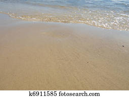 Sea waves on beach in natural harmony