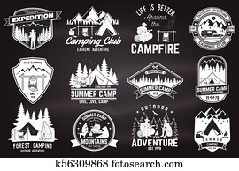 Summer camp. Vector illustration. Concept for shirt or logo, print, stamp or tee. Summer camp. Vector illustration. Concept for shirt or logo, print, stamp or tee.