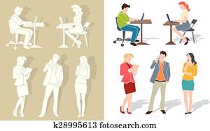 business people working