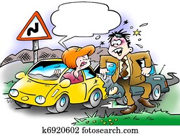 Car Collision between two motorists Car Collision between two motorists