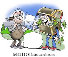 deux hommes, signer, a, lucratif, contrat