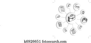 geschaefts, finanziell, buchhhaltung, diagramm, rad