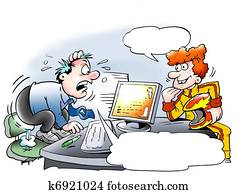 joven, en, un, entrevista de trabajo