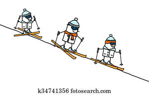 skiing family skiing family
