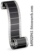 twisted film strip roll for photo or video on white background vector illustration twisted film strip roll for photo or video on white background vector illustration