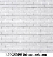 White brick wall White brick wall