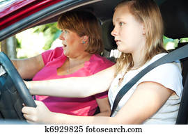 נער, נהג, -, תאונה של מכונית