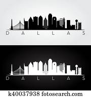Dallas skyline silhouette Dallas skyline silhouette