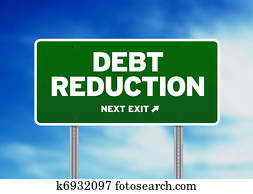 Debt Reduction Road Sign
