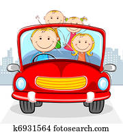 Family in Car
