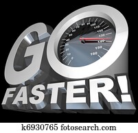 Go Faster Speedometer Racing to Successful Speed