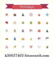 Holidays Flat Icons Holidays Flat Icons