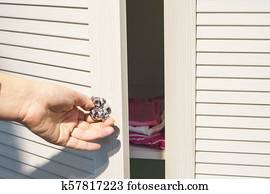 Nahaufnahme, von, kraut, und, gewürz, aufbewahrung rüttelt, auf