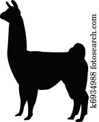 Lama silhouette Lama silhouette