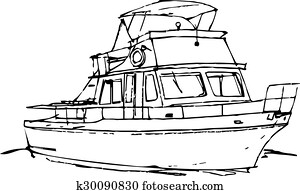 Sketche Offshore Boat Sketche Offshore Boat