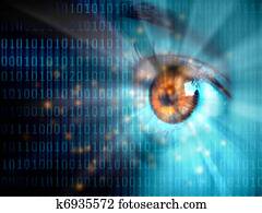 Stream of digital data and eye Stream of digital data and eye