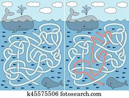Whale maze Whale maze