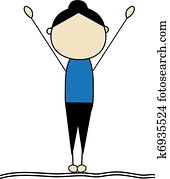 Woman practicing yoga