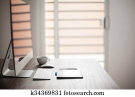 Workspace of a photo retoucher Workspace of a photo retoucher