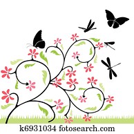 פרחים, ו, פרפרים