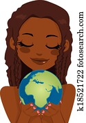 african, 地球, 婦女