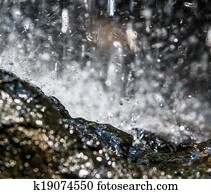 Background with waterfall In the green forest Background with waterfall In the green forest