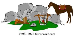 cowboyer ø, campfire