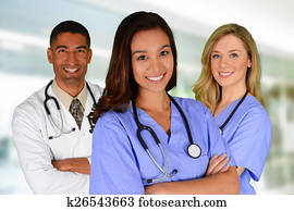 docteur, et, infirmières