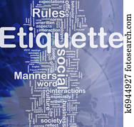 Etiquette background concept