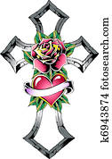 gothic cross tattoo gothic cross tattoo