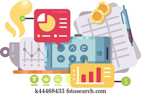 negócio, inteligência, e, análise