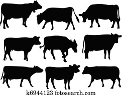 vaca, silueta