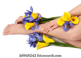 טיפול ברגליים, ו, גזור, ספא