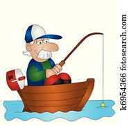 Cartoon angler Cartoon angler