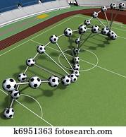DNA String Of Soccer Player DNA String Of Soccer Player