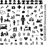Doctor icon and hospital