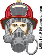 Firefighter with Mask Firefighter with Mask
