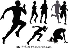 gens, courant, silhouettes