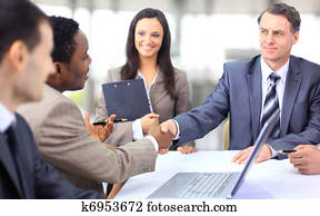 Handshake and teamwork