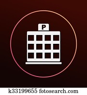 parkplatz, symbol