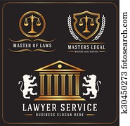 rechtsanwalt, service, büro, logo